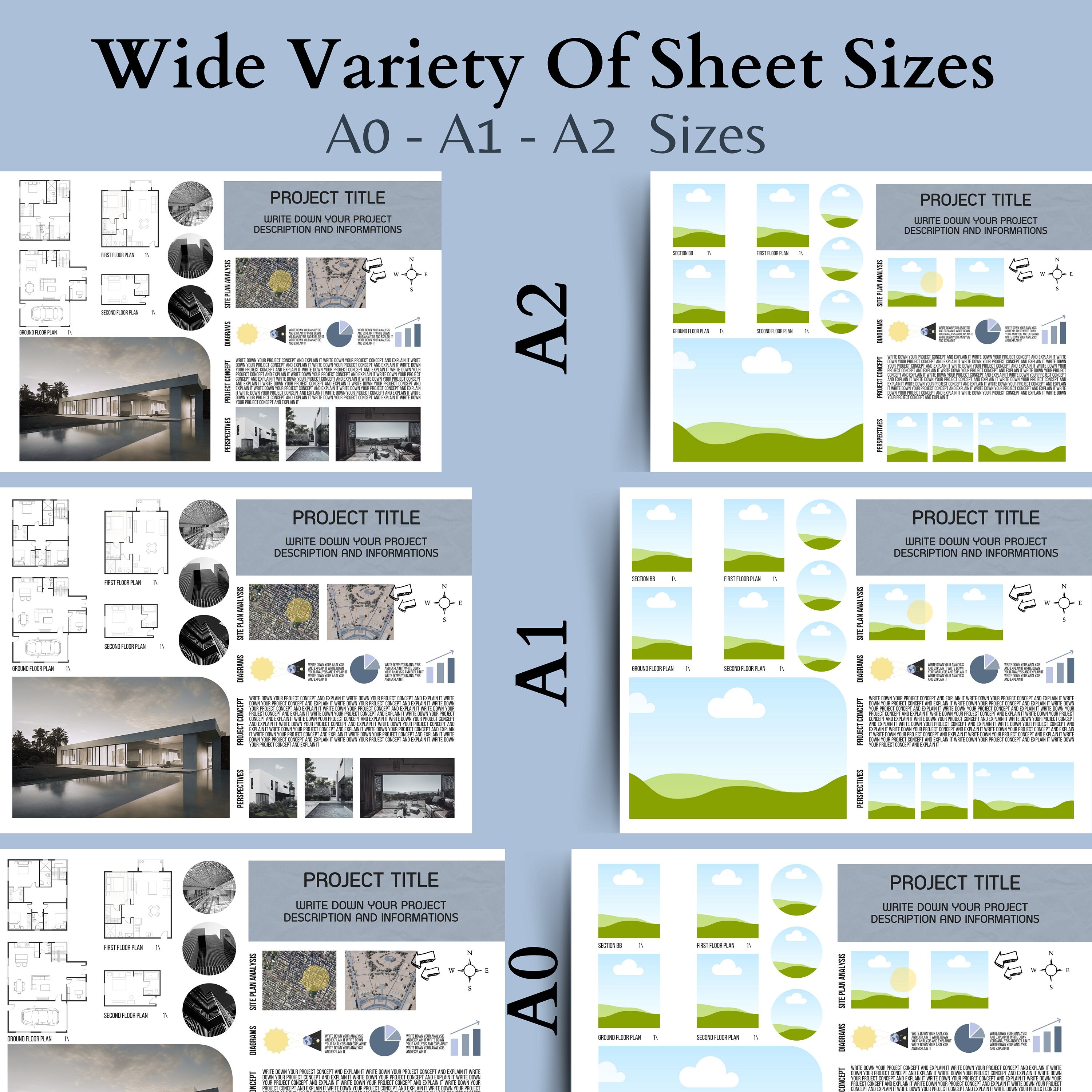 Architecture presentation template architecture project poster editable