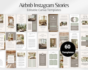 Szablon Instagram Stories dla Airbnb, Marketing krótkoterminowego wynajmu na Instagramie, Szablon historii rezerwacji hotelowych, Szablon Canva dla mediów społecznościowych w pensjonatach