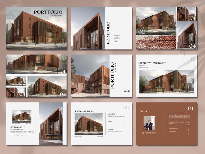 Architecture Portfolio Template, Minimalist Interior Design Canva ...