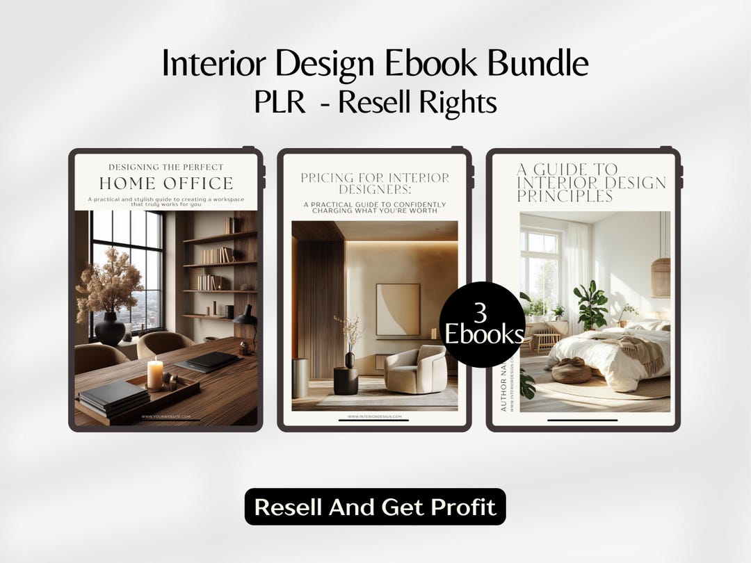 Interior Design Ebook Bundle, Interior Design Ebook, PLR Resell Right ...