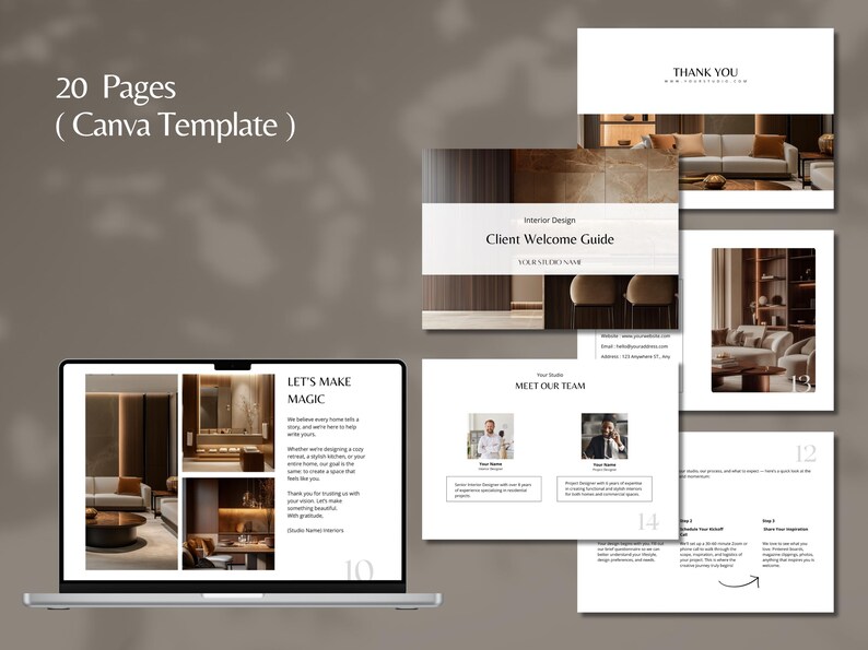 Interior Design Welcome Guide Template, Interior Design Client ...