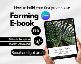 Plr Ebook Template, Canva Editable E-book, Farming PLR Book, Course Guide, Resell Ebook, Online Passive Income, Planting Guide Editable Book