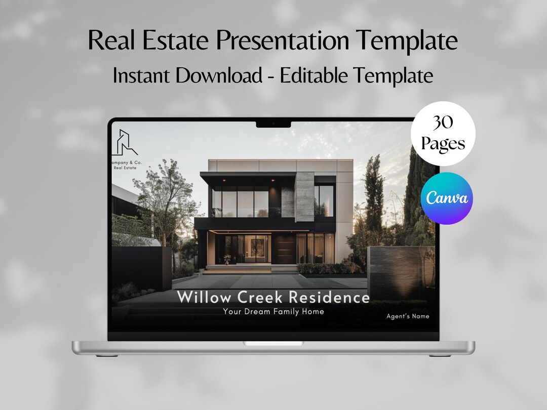 Real Estate Presentation Template, Real Estate Agent Marketing Template ...