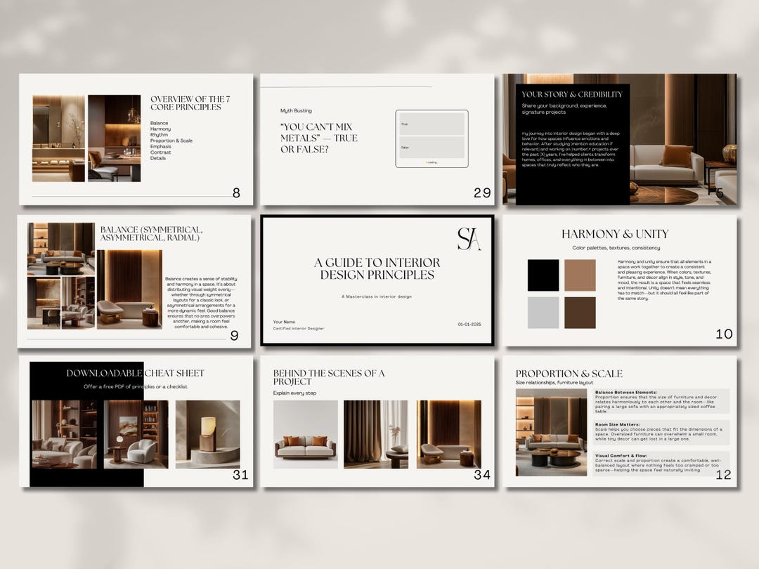 Interior Design Webinar Template Interior Design Course Presentation ...