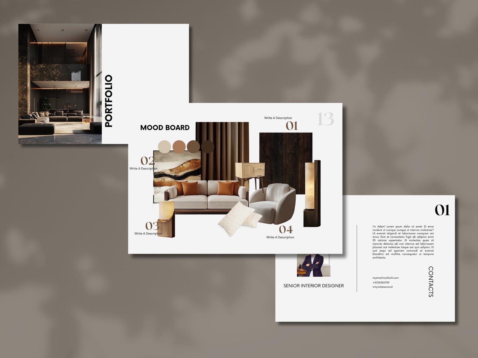 Interior Design Bundle, Interior Design Portfolio Template, Luxury ...