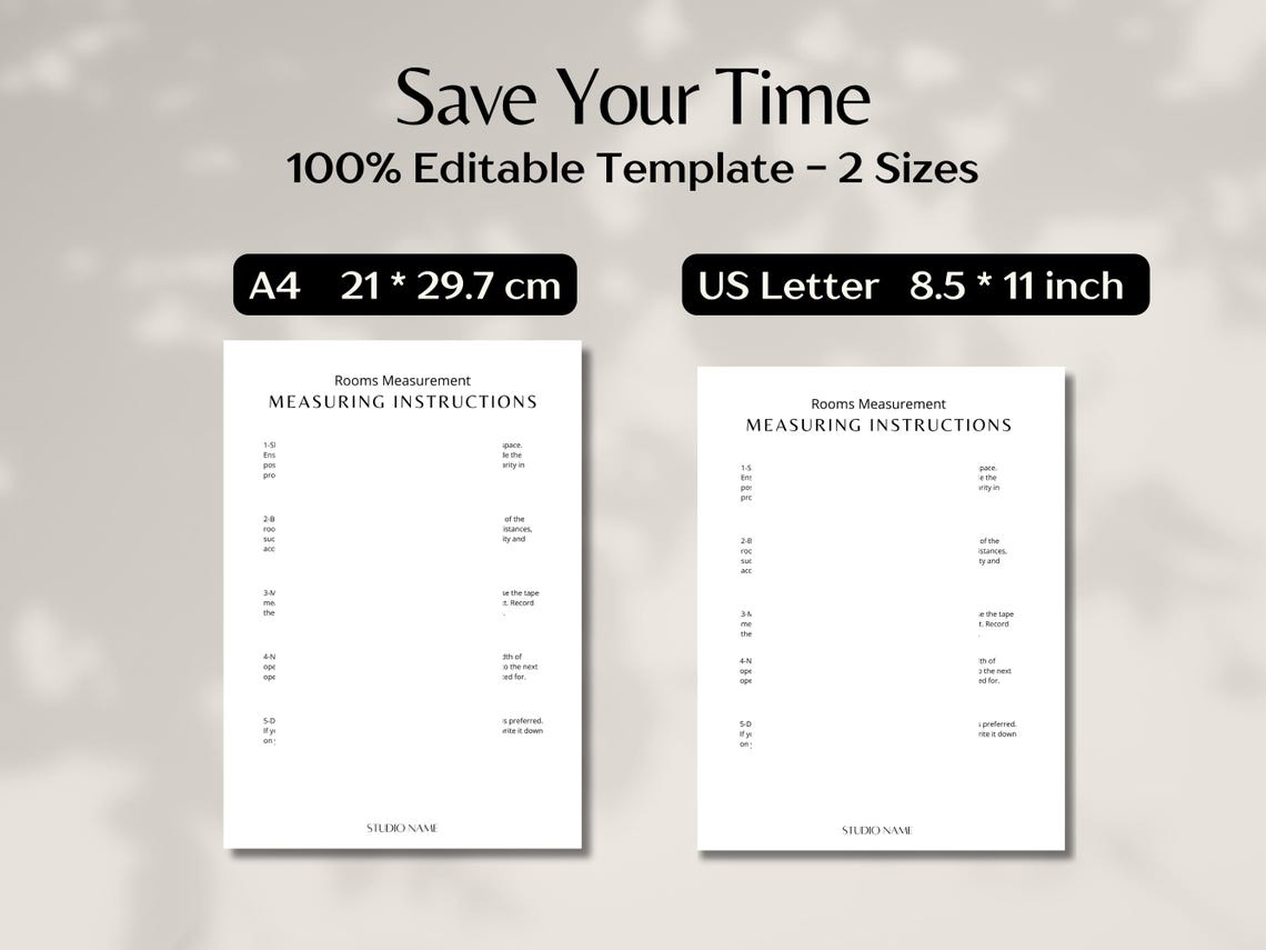 Site Measure Checklist Interior Design Room Measuring Template Interior ...