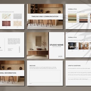 Interior Design Client Questionnaire Template, Interior Design Client Onboarding, Interior Design Templates, New Client Survey Form