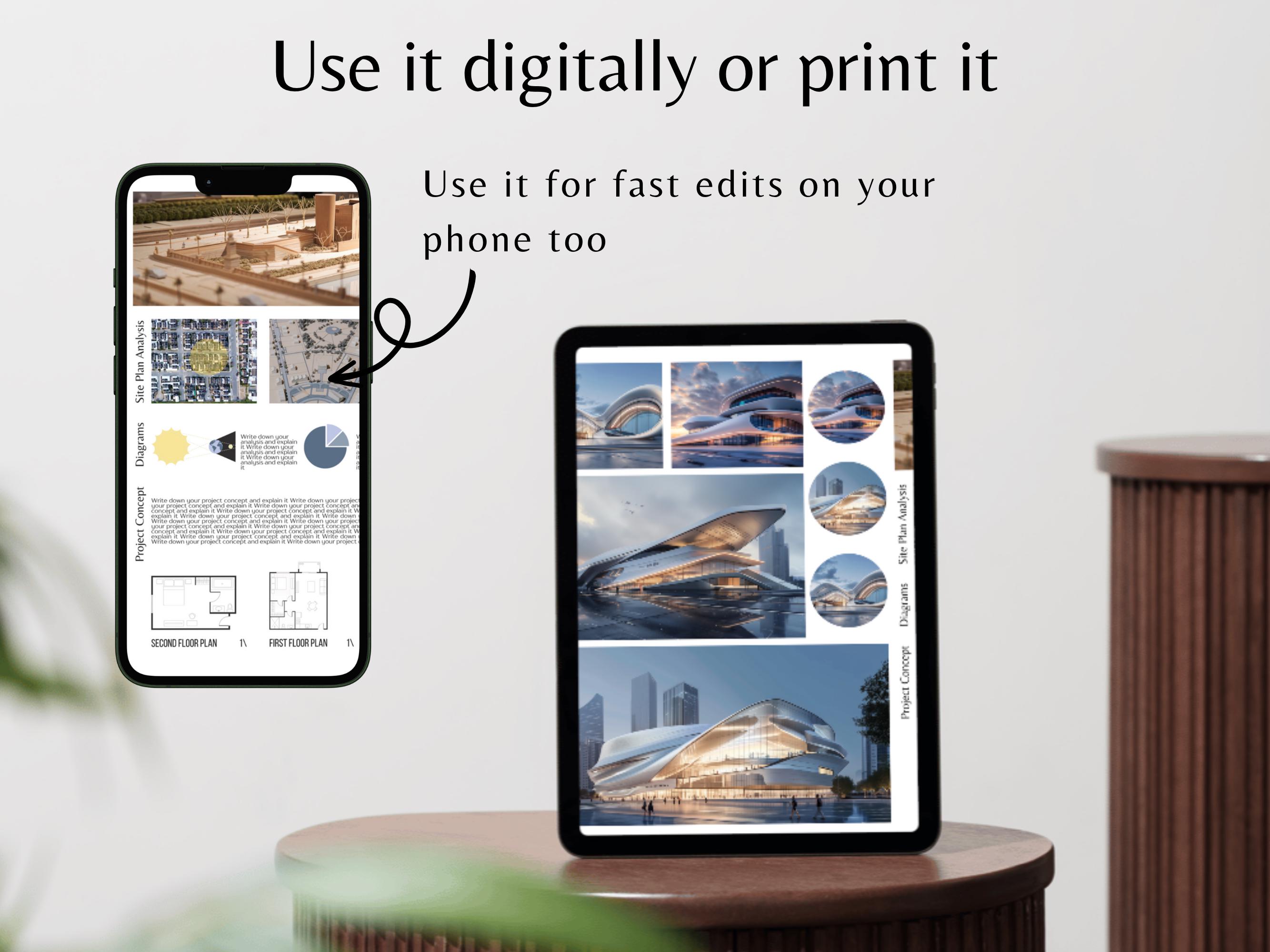Architecture Poster Canva Template Architecture Presentation Board ...