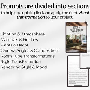 Nano Banana Prompts For Interior Designers, Interior Design AI Prompts, Rendering AI Prompts, Home Decor Templates PDF, Prompts For Interior image 4