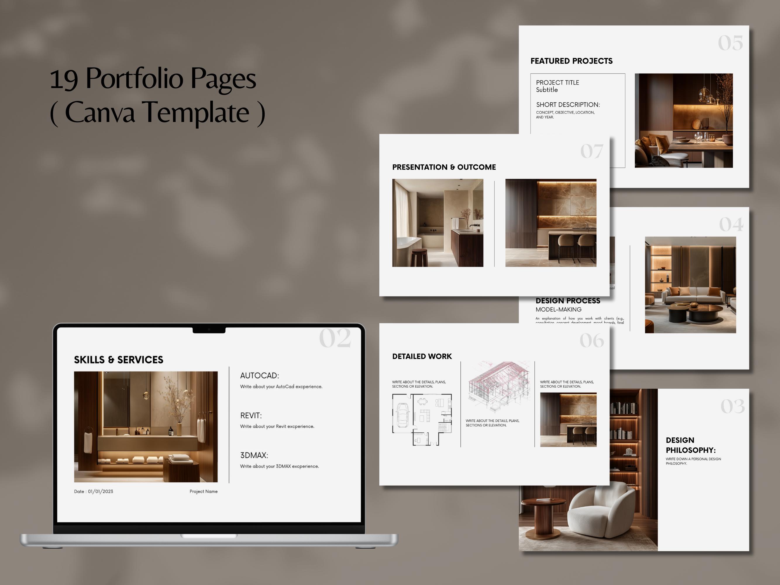 Interior Design Portfolio Template, Luxury Interior Design Template ...