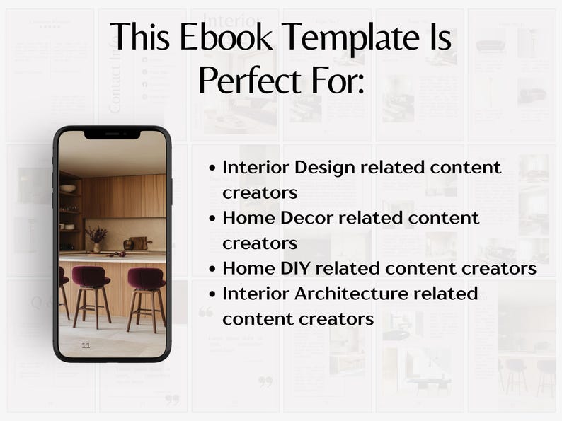 Interior Design Ebook Template Canva Editable Ebook Template Home Decor ...