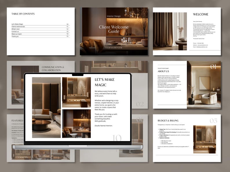 Interior Design Welcome Guide Template, Interior Design Client ...
