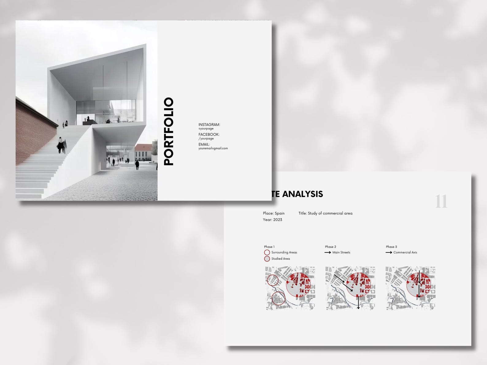 Architecture Portfolio Template Architecture Canva Template Project ...