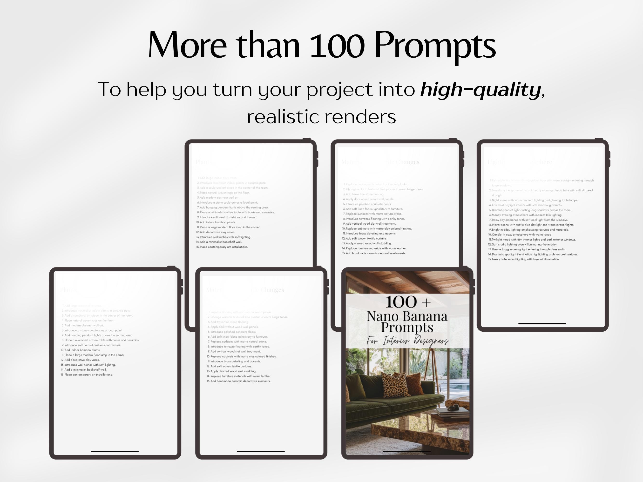 Nano Banana Prompts for Interior Designers, Interior Design AI Prompts ...