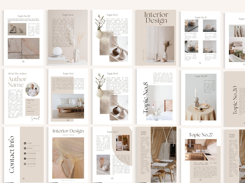 Ebook Interior Design Template Canva Editable Ebook Template Course ...