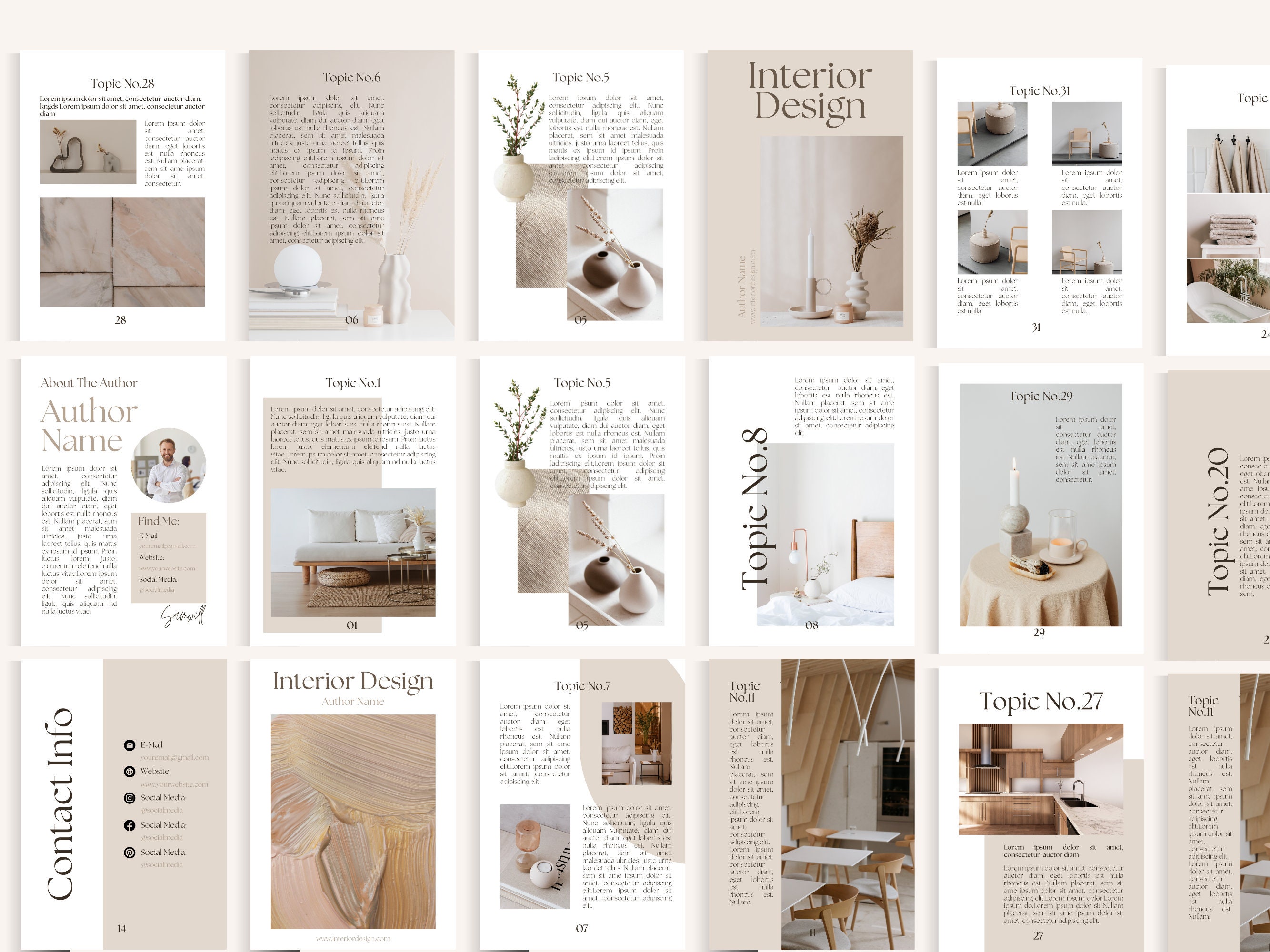 Ebook Interior Design Template Canva Editable Ebook Template Course ...