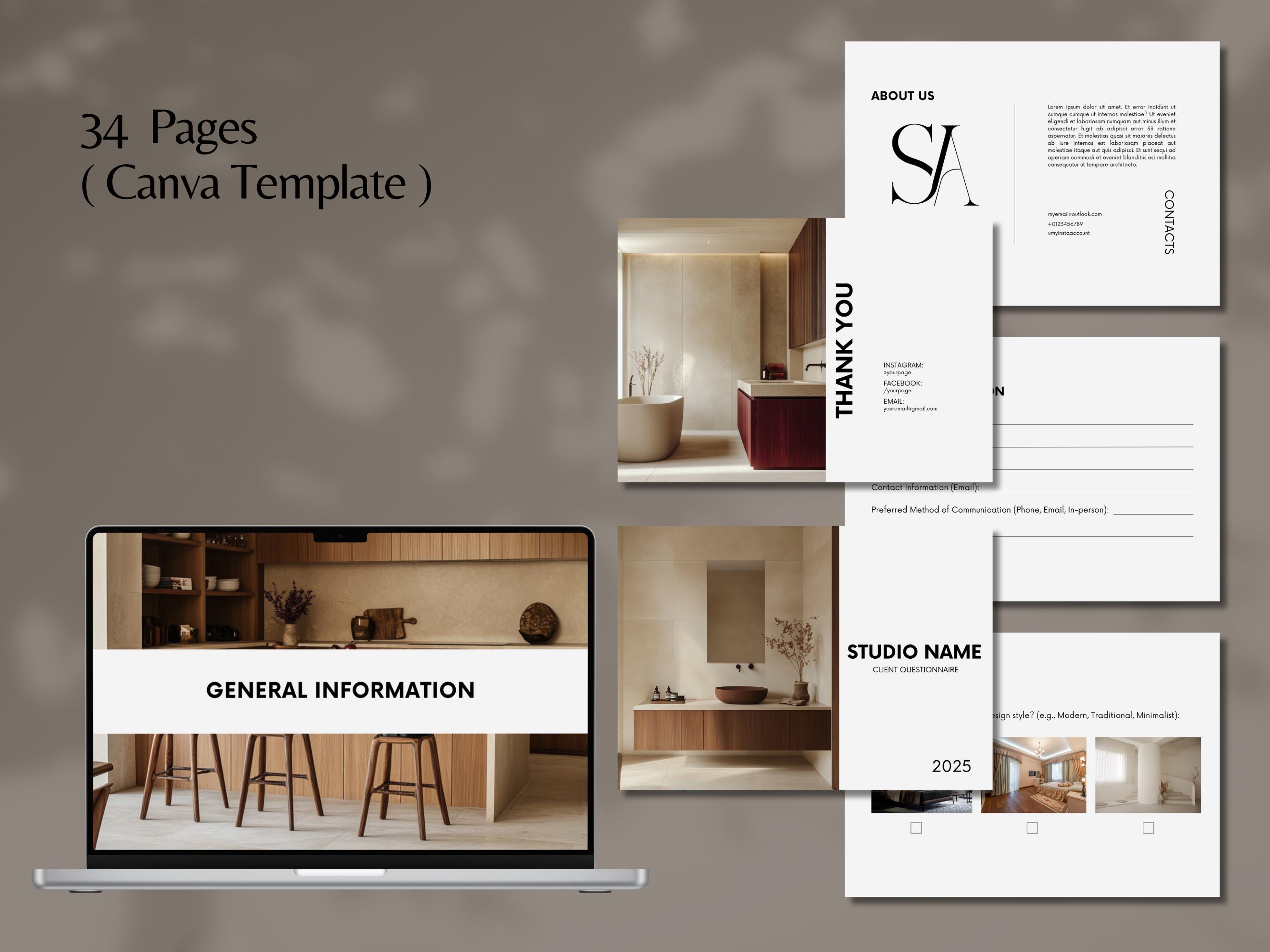 Interior Design Client Questionnaire Template, Interior Design Client ...