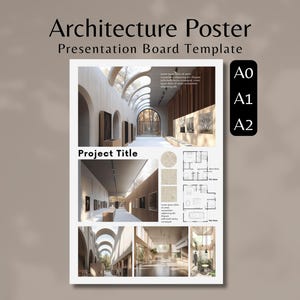 Architecture Poster Canva Template Architecture Presentation Board Template Editable Architecture Sheet Student Project Proposal A0 A1 A2