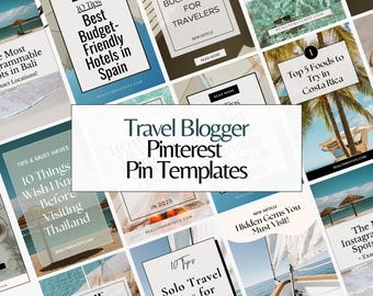 Travel Pinterest Pins Template, Travel Blogger Pinterest Template, Travel Agent Social Media Post, Travel Content Creator, Travel Blog Post