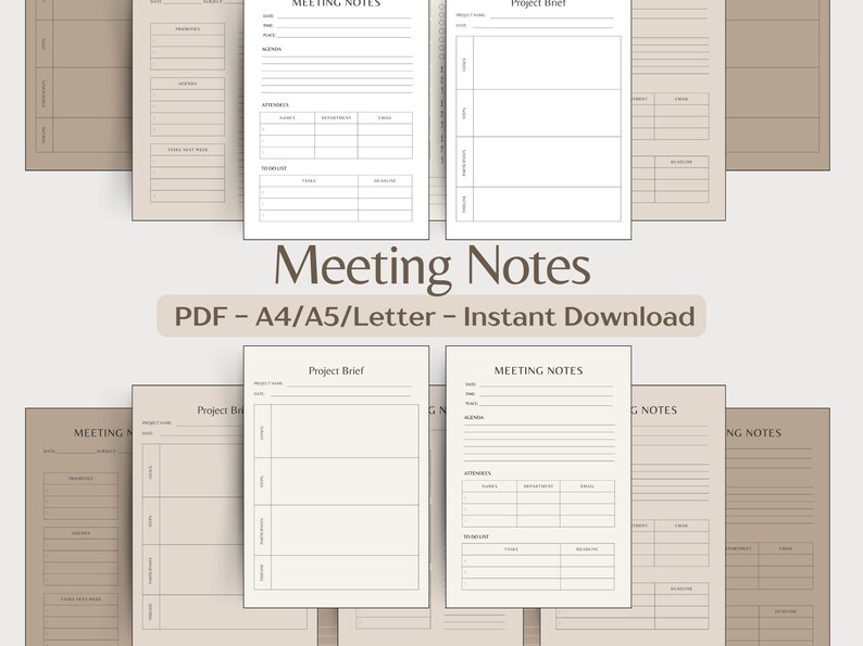 minimal meeting agenda template