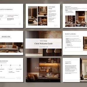 Interior Design Welcome Guide Template, Interior Design Client Onboarding Template, Interior Designer Must-have Templates, Project Timeline