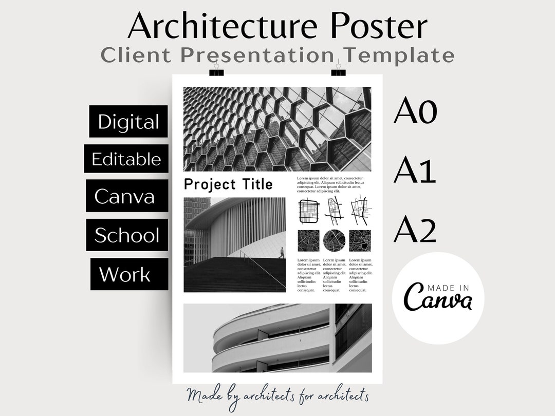 Architecture Poster Presentation Template Architecture Drawings Board ...