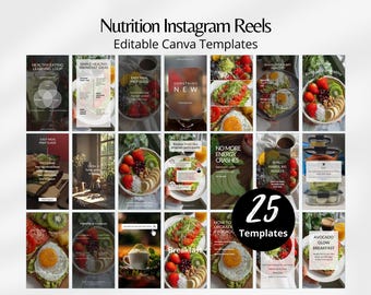 Nutrition Instagram Reels Template, Healthy Food Instagram Posts, Fitness Reel Template, Food Content, Wellness Clip, Healthy Lifstyle Video
