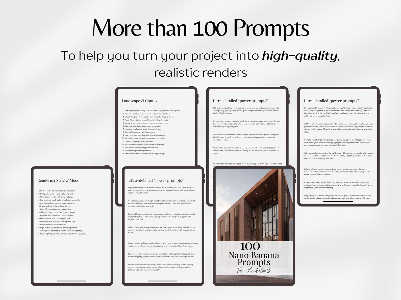 Nano Banana Prompts for Architects, Architecture AI Prompts, Rendering ...