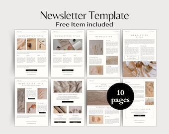 Modèle modifiable de newsletter, E-mail de bienvenue des clients, Marketing des petites entreprises, Annonces mensuelles, Modèle canva pour gestionnaire d'e-mails