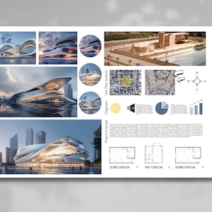 Architecture Poster Canva Template Architecture Presentation Board Template Editable Architecture A0 Sheet Design Project Proposal