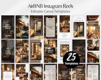 Szablony filmów na Instagramie AirBNB, marketing krótkoterminowego wynajmu na Instagramie, szablony filmów o wynajmie mieszkań, filmy wideo AirBNB w serwisie Canva, klipy hotelowe