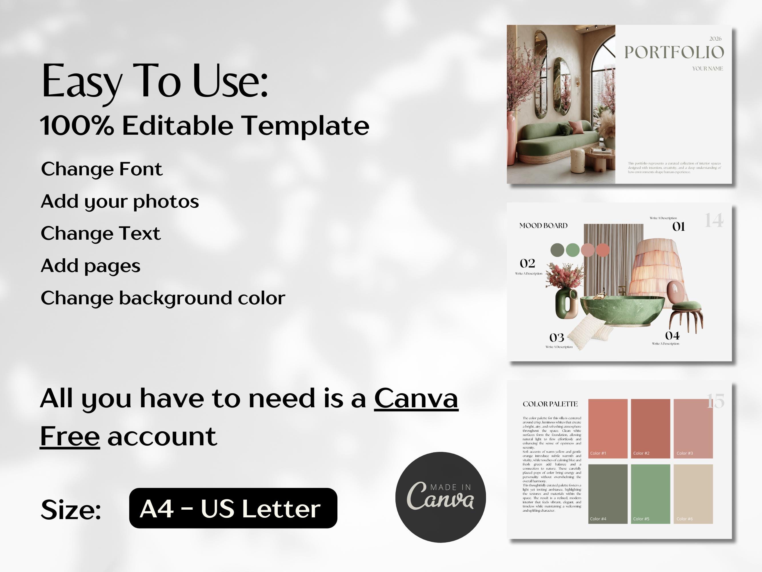 Interior Design Portfolio Template, Luxury Interior Design Template ...