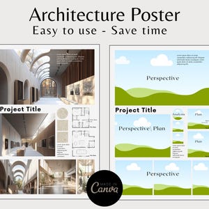 Architecture Poster Canva Template Architecture Presentation Board ...