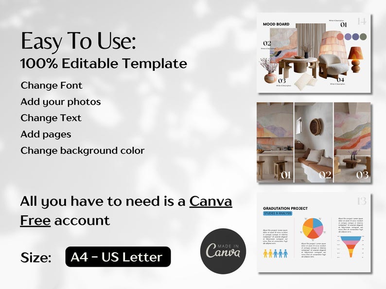 Interior Design Portfolio Template, Organic Interior Design Template ...