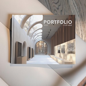 Architecture Portfolio Template, Architect Template Canva, Interior Design Editable Portfolio, Architect CV Architecture Presentation Layout