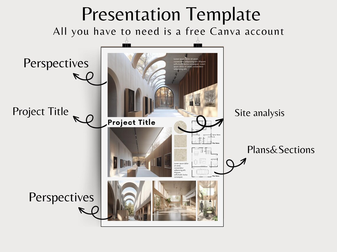 Architecture Poster Canva Template Architecture Presentation Board ...