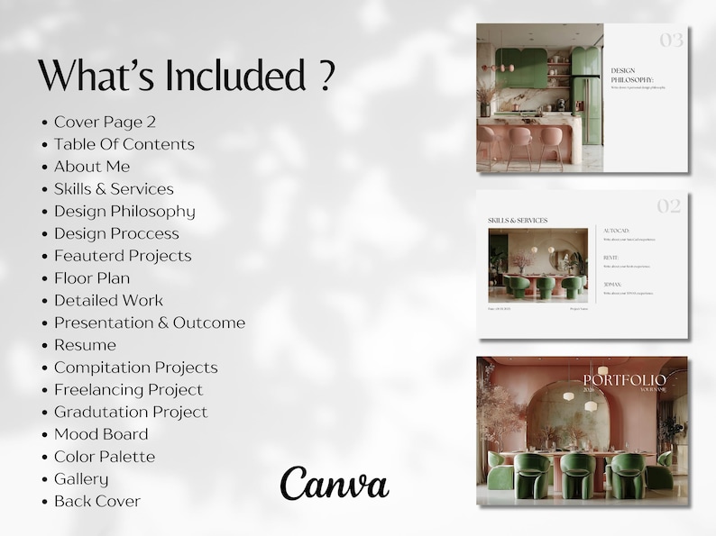 Interior Design Portfolio Template, Luxury Interior Design Template ...