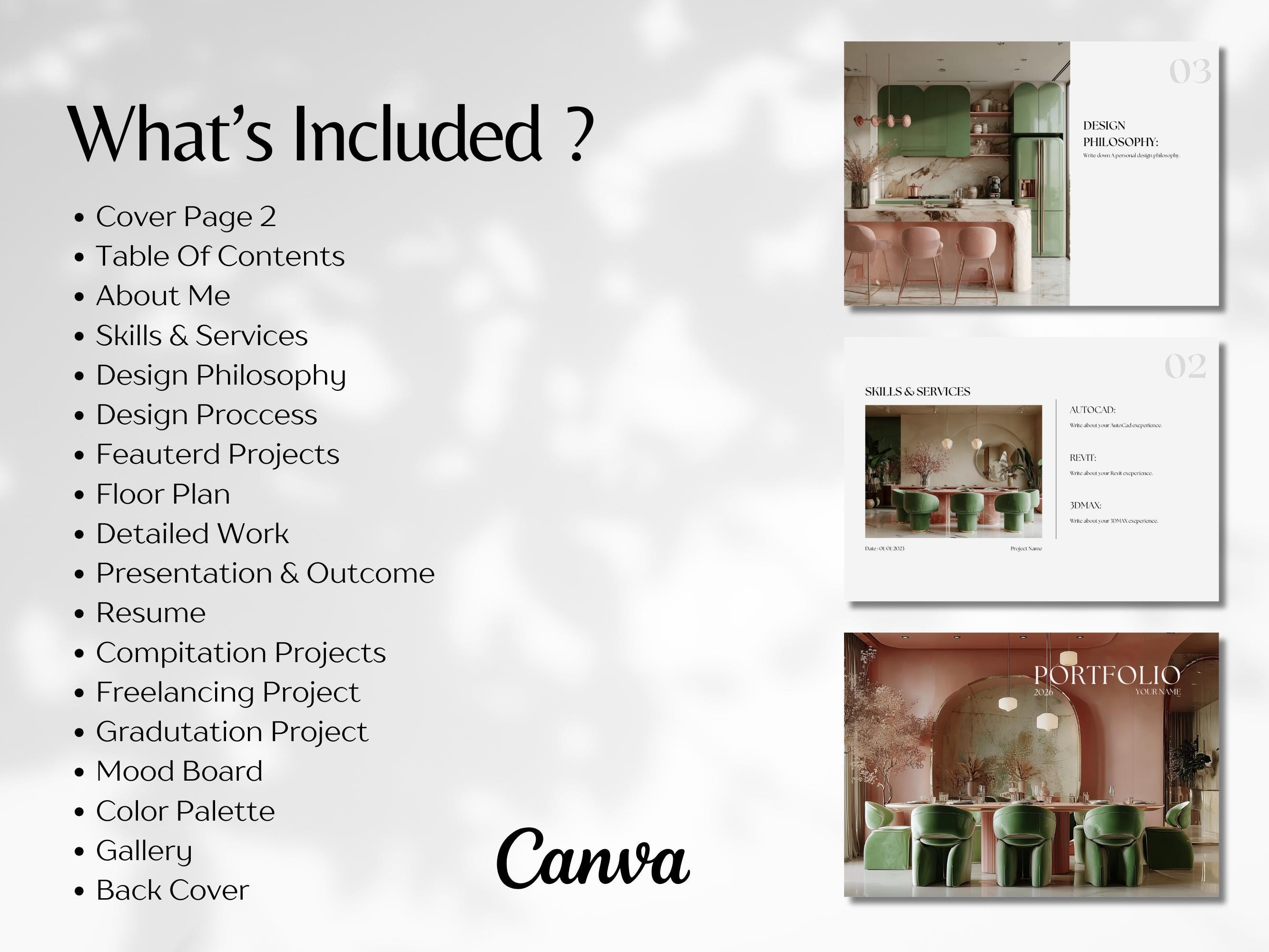 Interior Design Portfolio Template, Luxury Interior Design Template ...