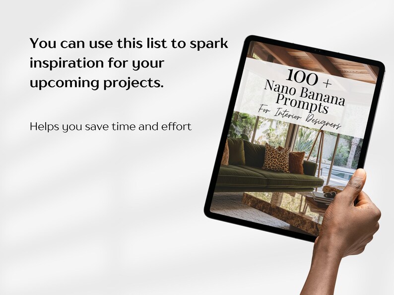 Nano Banana Prompts For Interior Designers, Interior Design AI Prompts, Rendering AI Prompts, Home Decor Templates PDF, Prompts For Interior image 6