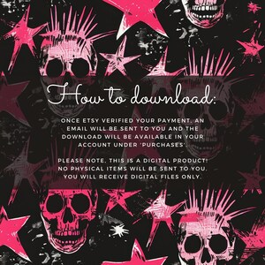 Punk Rock Seamless Pattern | Digital Paper | Modern Pattern | Repeating ...