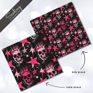 Punk Rock Seamless Pattern | Digital Paper | Modern Pattern | Repeating ...