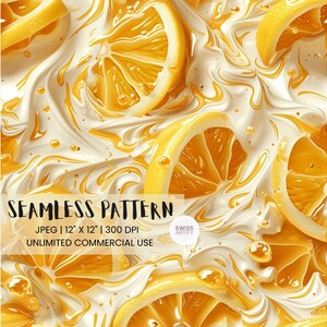 Papier numérique citron | Motif 3D transparent | Texture de fruits | Fichier imprimable Agrumes | Impression d'été sur tissu | Sublimation alimentaire | Toile de fond