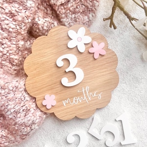 Petite fille, Étapes du mois pour bébé, Cartes d'étapes importantes, Interchangeables, Ensemble d'étapes importantes, Cadeau de baby shower, Nouveau bébé, Bonjour tout le monde, Daisy