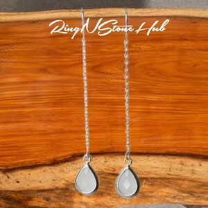 Dainty June Birthstone Earrings, Rainbow Moonstone Drop Earrings, Bridesmaid Earrings, Moonstone Tear Drop Earrings, June Birthday Gift