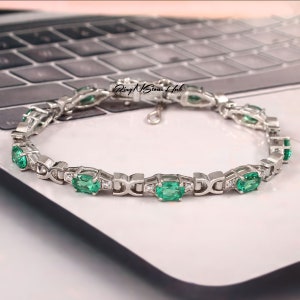 Bracelet émeraude, bracelet tennis émeraude, bijoux émeraude, pierre de naissance de mai, bracelet de pierres précieuses, bracelet en or délicat, bracelet minimaliste