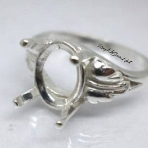 8x10mm Oval Semi Mount Ring-Without Stone Ring-Promise Ring-Engagement Ring-925 Sterling Silver Ring-8x10 MM Oval Ring-Prong Setting Ring