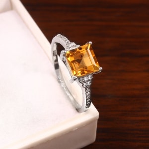 Natural Yellow Citrine Ring, 925 Sterling Silver Ring, Handmade Ring, November Birthstone Ring, Anniversary Ring, Wedding Gifts