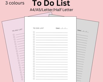 Planificador minimalista de tareas: plantilla imprimible (PDF)