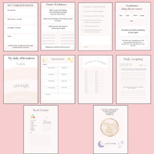 Manifestation Journal, Printable, Law of Attraction, Goal Journal, Manifesting Planner, PDF