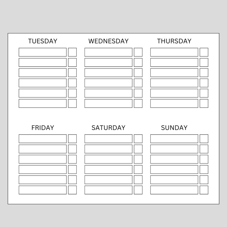 Task Tuesday Printable Cleaning Checklist: Daily & Weekly Tasks (PDF) - Etsy